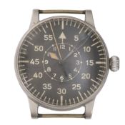 A GERMAN MILITARY LUFTWAFFE B.UHR A. LANGE & SOHNE NAVIGATORS OBSERVATION WATCH CIRCA 1940s, REF.