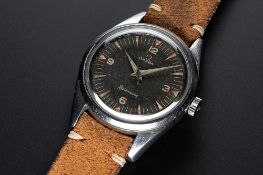 A RARE GENTLEMAN'S STAINLESS STEEL OMEGA RAILMASTER WRIST WATCH CIRCA 1958, REF. 2914-2 SC WITH 