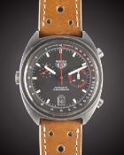 A GENTLEMAN'S PVD COATED HEUER MONZA AUTOMATIC CHRONOGRAPH WRIST WATCH CIRCA 1978, REF. 150.501