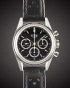 A GENTLEMAN'S STAINLESS STEEL HEUER CLASSIC CARRERA CHRONOGRAPH WRIST WATCH DATED 2000, REF.