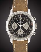 A GENTLEMAN'S STAINLESS STEEL BREITLING NAVITIMER CHRONOGRAPH WRIST WATCH CIRCA 1968, REF. 806 