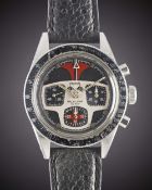 A GENTLEMAN'S STAINLESS STEEL YEMA RALLYGRAF SUPER CHRONOGRAPH WRIST WATCH CIRCA 1970 Movement: 17J,