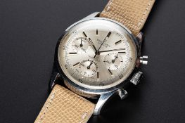 A RARE GENTLEMAN'S STAINLESS STEEL BREITLING TOP TIME CHRONOGRAPH WRIST WATCH CIRCA 1966, REF.