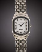 A LADIES 18K SOLID WHITE GOLD ROLEX CELLINI BRACELET WATCH CIRCA 1995, REF. 6631 WITH WHITE ROMAN