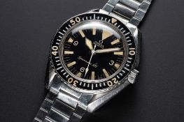 A RARE GENTLEMAN'S STAINLESS STEEL OMEGA SEAMASTER 300 