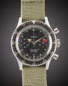 A GENTLEMAN'S STAINLESS STEEL CROTON CHRONOMASTER AVIATOR SEA DIVER CHRONOGRAPH WRIST WATCH CIRCA