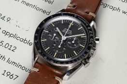 A RARE GENTLEMAN'S STAINLESS STEEL OMEGA SPEEDMASTER PROFESSIONAL 