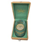 A VERY RARE GILT METAL & GREEN MARBLE EFFECT ENAMEL ROLEX 