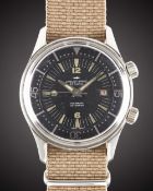 A GENTLEMAN'S STAINLESS STEEL JAQUET DROZ SUPER COMPRESSOR DIVERS WRIST WATCH CIRCA 1964, WITH GLOSS