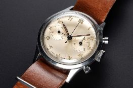 A VERY RARE GENTLEMAN'S LARGE SIZE STAINLESS STEEL SWEDISH MILITARY ROYAL NAVY EXCELSIOR PARK 