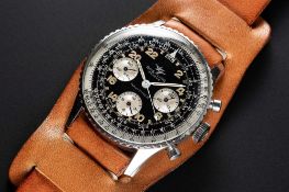 A RARE GENTLEMAN'S STAINLESS STEEL BREITLING NAVITIMER 24 HOUR 