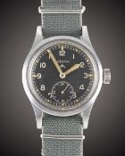 A GENTLEMAN'S BRITISH MILITARY LEMANIA W.W.W. WRIST WATCH CIRCA 1940s, PART OF THE 