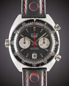A GENTLEMAN'S STAINLESS STEEL HEUER AUTAVIA CHRONOGRAPH WRIST WATCH CIRCA 1970s, REF. 1163 