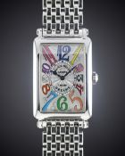A MID SIZE STAINLESS STEEL FRANCK MULLER COLOR DREAMS BRACELET WATCH CIRCA 2000s, REF. 952 QZ COL