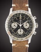 A GENTLEMAN'S STAINLESS STEEL BREITLING LIP NAVITIMER CHRONOGRAPH WRIST WATCH CIRCA 1966, REF. 806