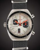 A GENTLEMAN'S STAINLESS STEEL BREITLING CHRONO-MATIC CHRONOGRAPH WRIST WATCH CIRCA 1969, REF. 2112-