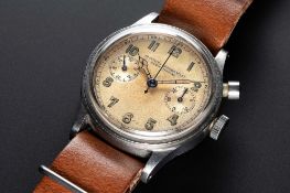 A VERY RARE GENTLEMAN'S STAINLESS STEEL ITALIAN NAVY ISTITUTO IDROGRAFICO REGIA MARINA LEMANIA