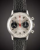 A GENTLEMAN'S STAINLESS STEEL BREITLING TOP TIME CHRONOGRAPH WRIST WATCH CIRCA 1969, REF. 2002-33