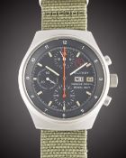 A RARE GENTLEMAN'S STAINLESS STEEL PORSCHE DESIGN ROYAL NAVY AUTOMATIC MILITARY CHRONOGRAPH BRACELET