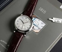A FINE GENTLEMAN'S PLATINUM A. LANGE & SOHNE GLASHUTTE 1815 WRIST WATCH DATED 2014, REF. 233.025 /