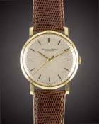 A GENTLEMAN'S 18K SOLID GOLD IWC WRIST WATCH CIRCA 1960s, REF. R 1205  Movement: Manual wind, cal.