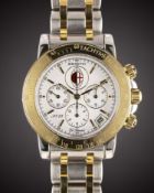 A RARE GENTLEMAN'S STEEL & GOLD ZENITH EL PRIMERO RAINBOW AUTOMATIC CHRONOGRAPH BRACELET WATCH CIRCA
