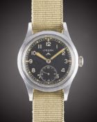 A GENTLEMAN'S BRITISH MILITARY LEMANIA W.W.W. WRIST WATCH CIRCA 1940s, PART OF THE 