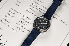 A RARE GENTLEMAN'S STAINLESS STEEL OMEGA SPEEDMASTER PROFESSIONAL 
