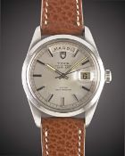 A GENTLEMAN'S LARGE SIZE STAINLESS STEEL ROLEX TUDOR OYSTER PRINCE DATE + DAY WRIST WATCH CIRCA