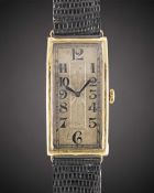 A RARE GENTLEMAN'S LARGE SIZE 18K SOLID GOLD OMEGA ART DECO 