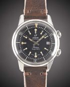 A GENTLEMAN'S STAINLESS STEEL ENICAR SHERPA SUPER DIVE WRIST WATCH CIRCA 1960s, REF. 145/006 WITH