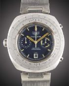 A GENTLEMAN'S STAINLESS STEEL HEUER CALCULATOR AUTOMATIC CHRONOGRAPH BRACELET WATCH CIRCA 1970s,