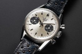 A VERY RARE GENTLEMAN'S STAINLESS STEEL HEUER CARRERA CHRONOGRAPH WRIST WATCH CIRCA 1969, REF.