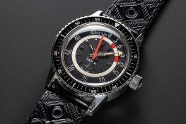 A RARE GENTLEMAN'S STAINLESS STEEL FAVRE LEUBA BATHY 50 DEPTH GAUGE DIVERS WRIST WATCH CIRCA 1967,