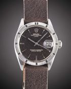 A RARE GENTLEMAN'S STAINLESS STEEL ROLEX OYSTER PERPETUAL DATE WRIST WATCH CIRCA 1970, REF. 1501