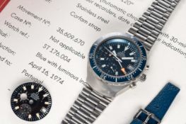 A RARE GENTLEMAN'S STAINLESS STEEL OMEGA SEAMASTER 