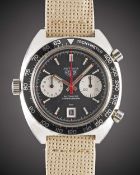 A GENTLEMAN'S STAINLESS STEEL HEUER 