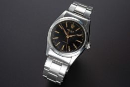 A RARE GENTLEMAN'S LARGE SIZE STAINLESS STEEL ROLEX OYSTER PRECISION BRACELET WATCH CIRCA 1957, REF.