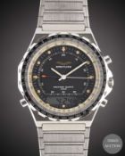 A GENTLEMAN'S STAINLESS STEEL IRAQI MILITARY AIR FORCE BREITLING JUPITER NAVITIMER QUARTZ 3300