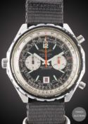 A GENTLEMAN'S STAINLESS STEEL IRAQI MILITARY AIR FORCE BREITLING AUTOMATIC NAVITIMER PILOTS