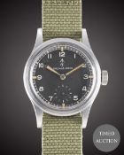A GENTLEMAN'S BRITISH MILITARY RECORD W.W.W. WRIST WATCH CIRCA 1940s, PART OF THE 