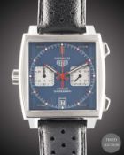 A GENTLEMAN'S STAINLESS STEEL TAG HEUER 