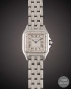 A LADIES STAINLESS STEEL CARTIER PANTHERE BRACELET WATCH CIRCA 1990s, REF. 1320 Movement: Quartz,