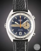 A GENTLEMAN'S STAINLESS STEEL HEUER CARRERA AUTOMATIC CHRONOGRAPH WRIST WATCH CIRCA 1972, REF.