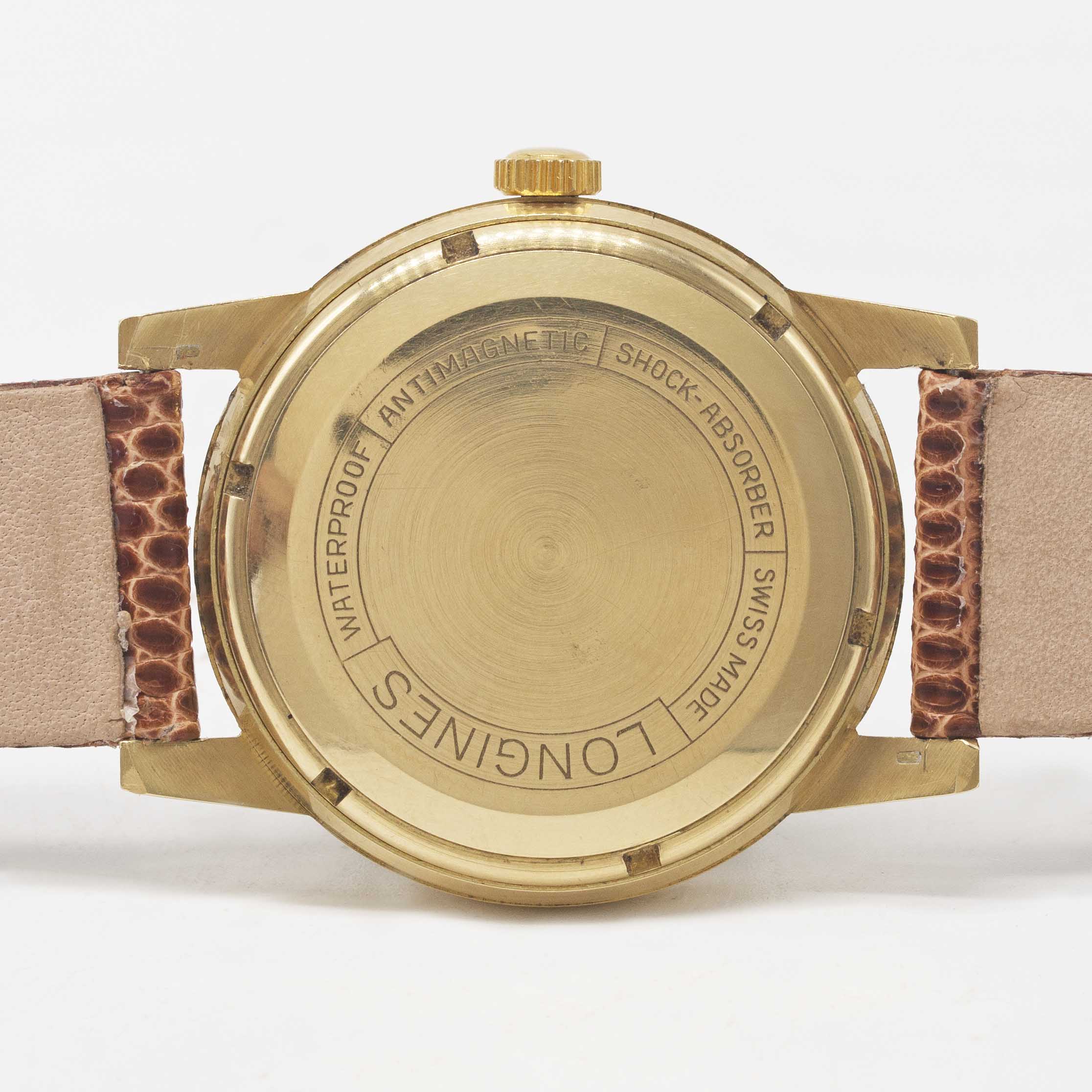 A GENTLEMAN'S 18K SOLID GOLD LONGINES AUTOMATIC WRIST WATCH CIRCA 1960s, REF. 7006 WITH ENGINE - Image 5 of 6