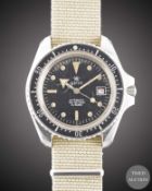 A GENTLEMAN'S STAINLESS STEEL AIRIN 300M AUTOMATIC DIVERS WRIST WATCH CIRCA 1980, REF. 503.305