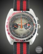 A GENTLEMAN'S STAINLESS STEEL VERITY DEPTH GAUGE CHRONOGRAPH WRIST WATCH CIRCA 1970, REF. 4005 P