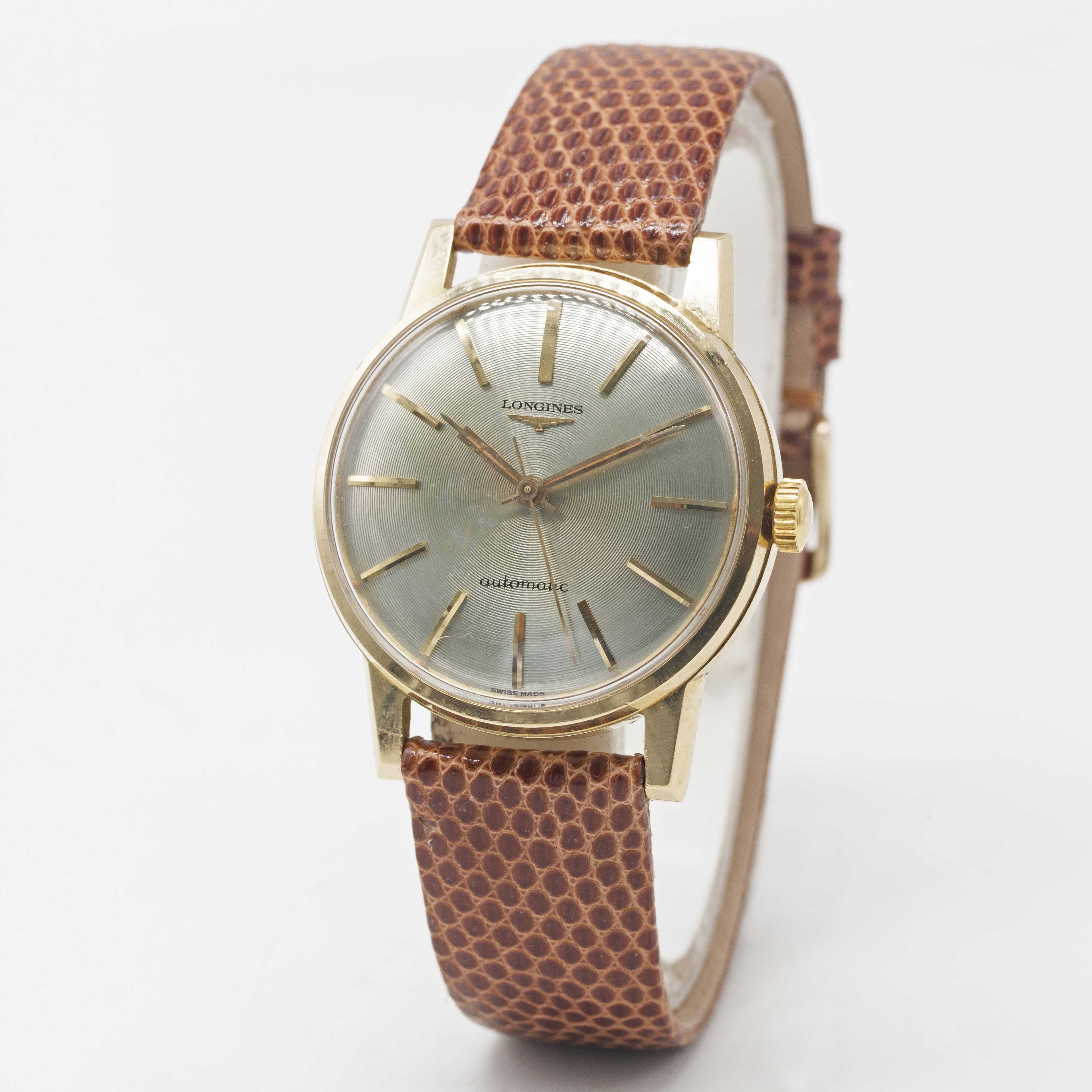 A GENTLEMAN'S 18K SOLID GOLD LONGINES AUTOMATIC WRIST WATCH CIRCA 1960s, REF. 7006 WITH ENGINE - Image 3 of 6