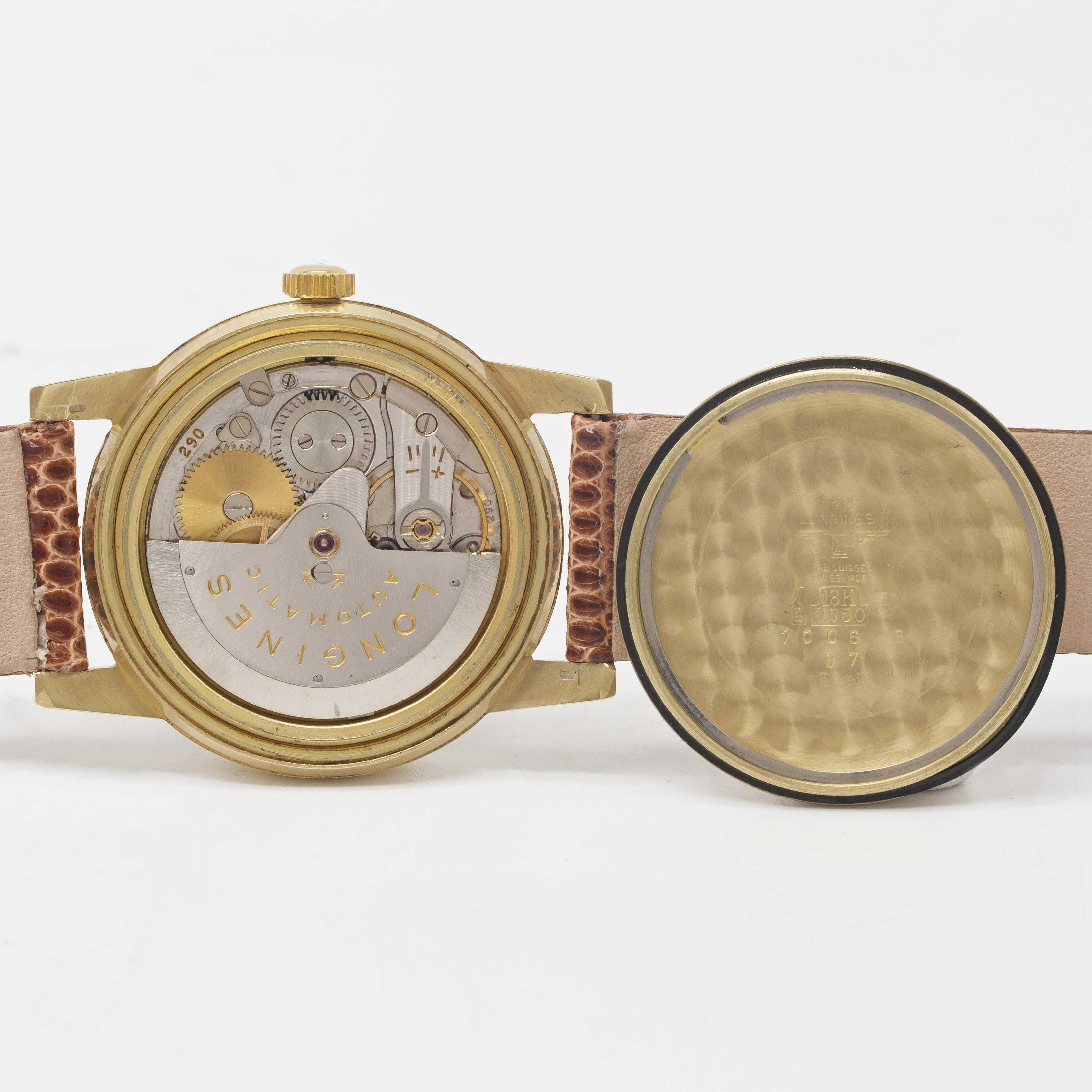 A GENTLEMAN'S 18K SOLID GOLD LONGINES AUTOMATIC WRIST WATCH CIRCA 1960s, REF. 7006 WITH ENGINE - Image 6 of 6
