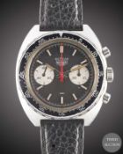 A GENTLEMAN'S STAINLESS STEEL HEUER AUTAVIA CHRONOGRAPH WRIST WATCH CIRCA 1970s, REF. 73363